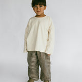 Linen Stripe Pants- Clove