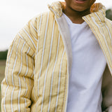 Striped Cotton Bomber- Yellow