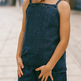 Denim Shorts- Dark Wash