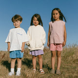 Striped Terry Shorts- Blue