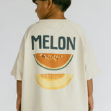 Pocket Graphic Tee- Melon- Sand