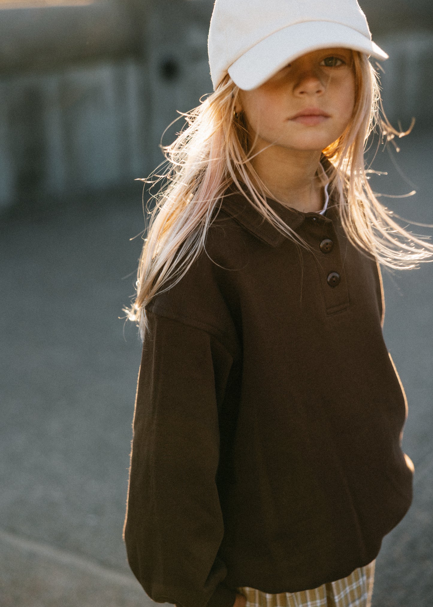 Polo Sweater- Brown
