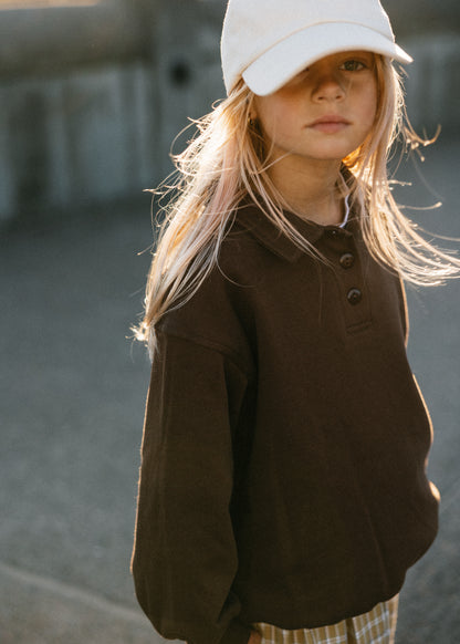 Polo Sweater- Brown
