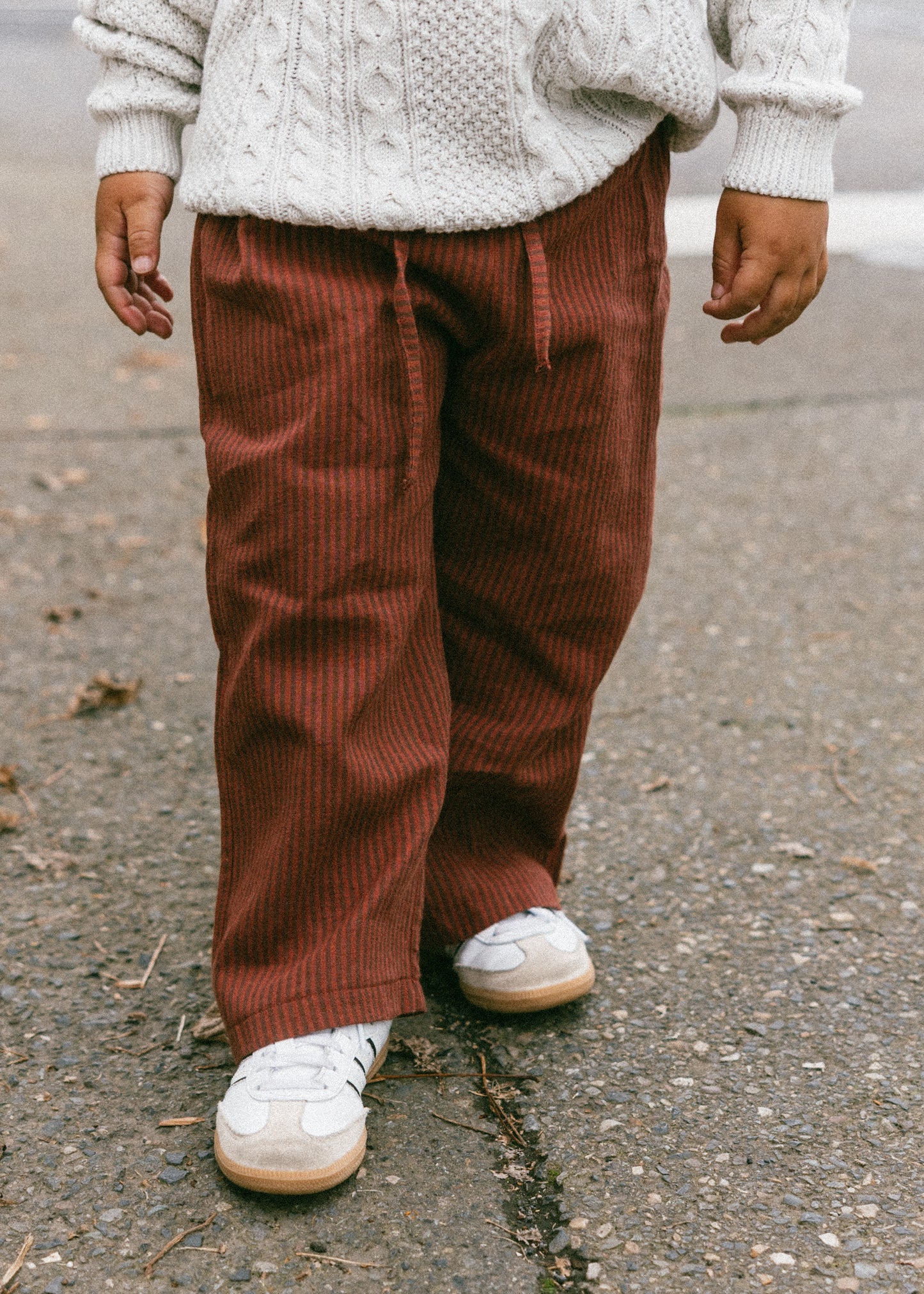 Striped Linen- Brick