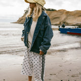 Denim Cargo Jacket- Vintage Blue