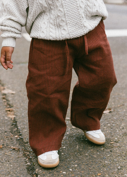 Striped Linen- Brick