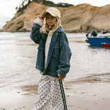 Denim Cargo Jacket- Vintage Blue