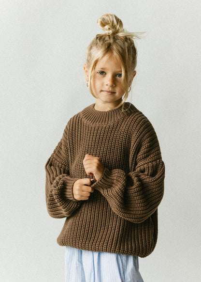 Chunky Knit- Brown