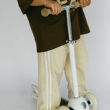 Racer Terry Pants- Cream