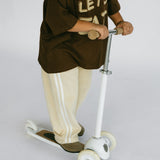 Racer Terry Pants- Cream