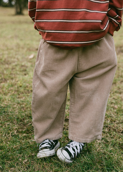 Baggy Cord Pants- Beige