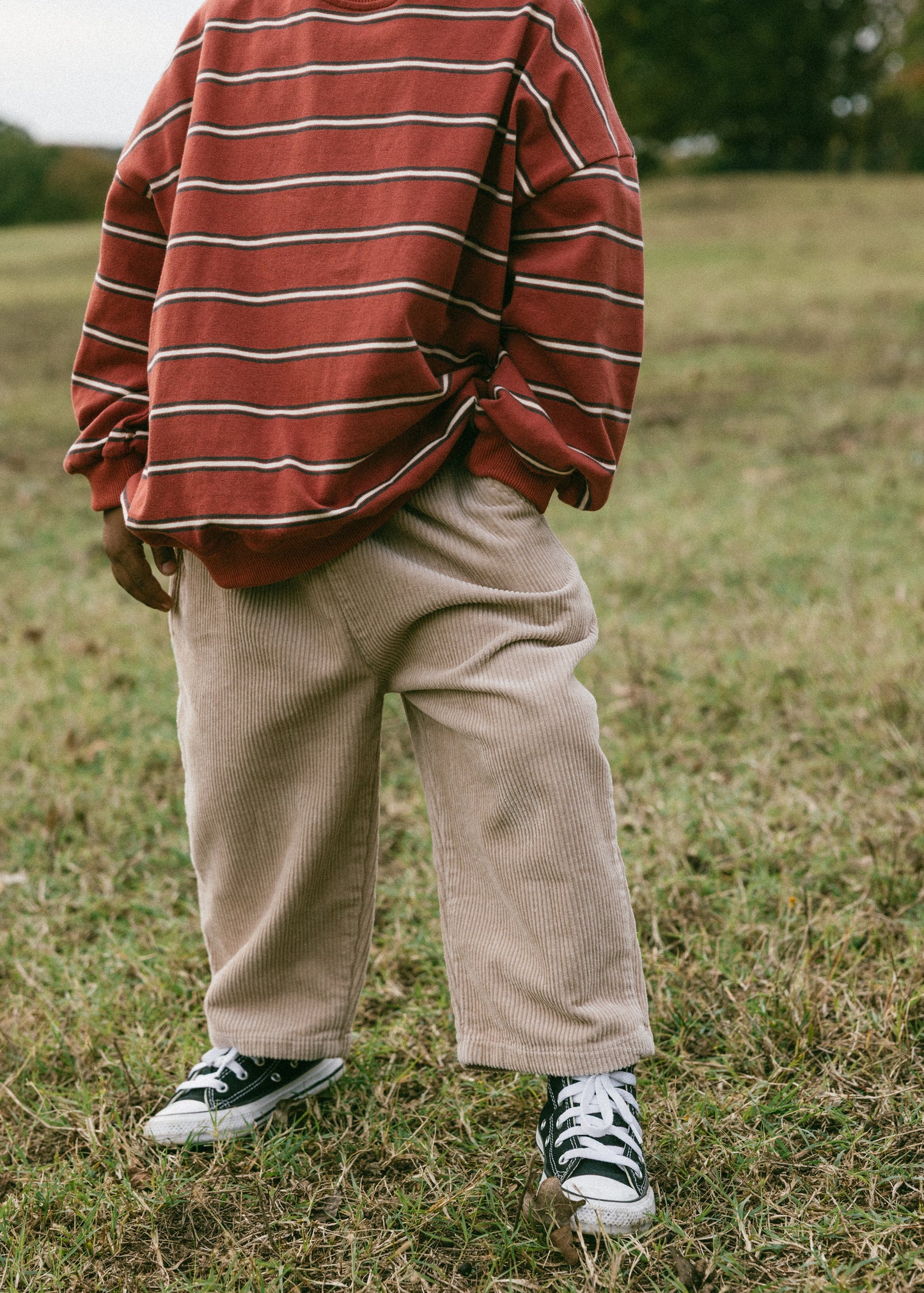 Baggy Cord Pants- Beige