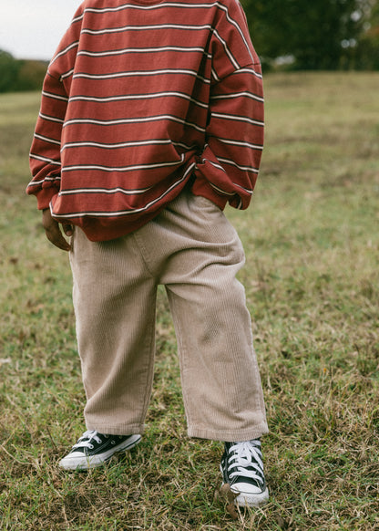 Baggy Cord Pants- Beige