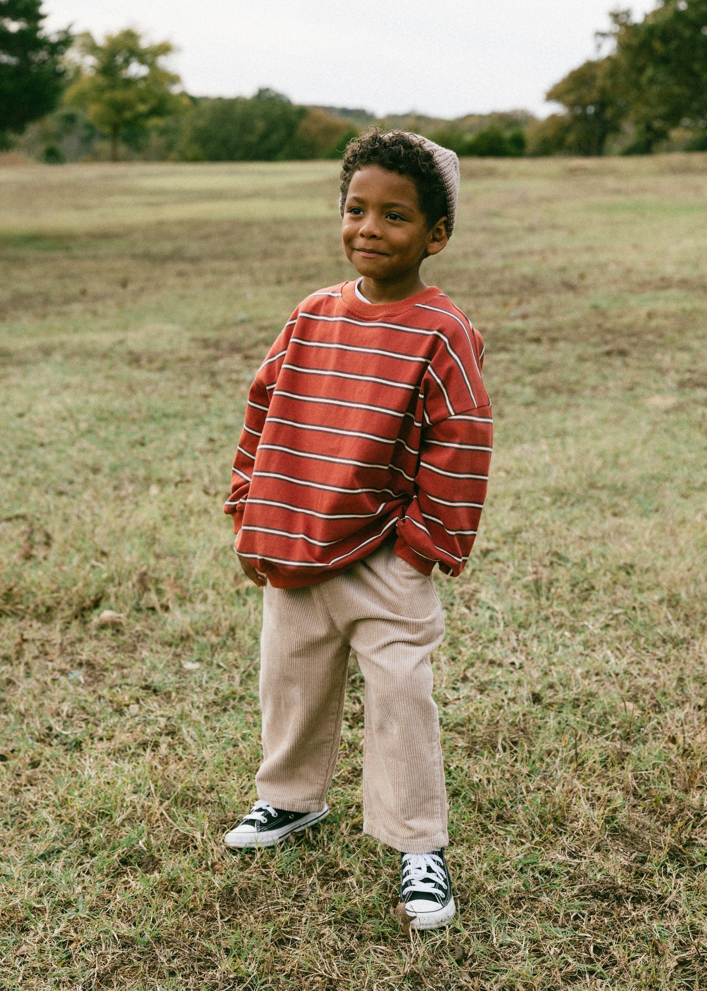 Baggy Cord Pants- Beige