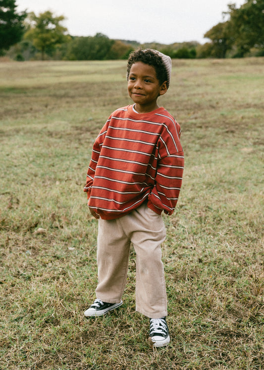 Baggy Cord Pants- Beige