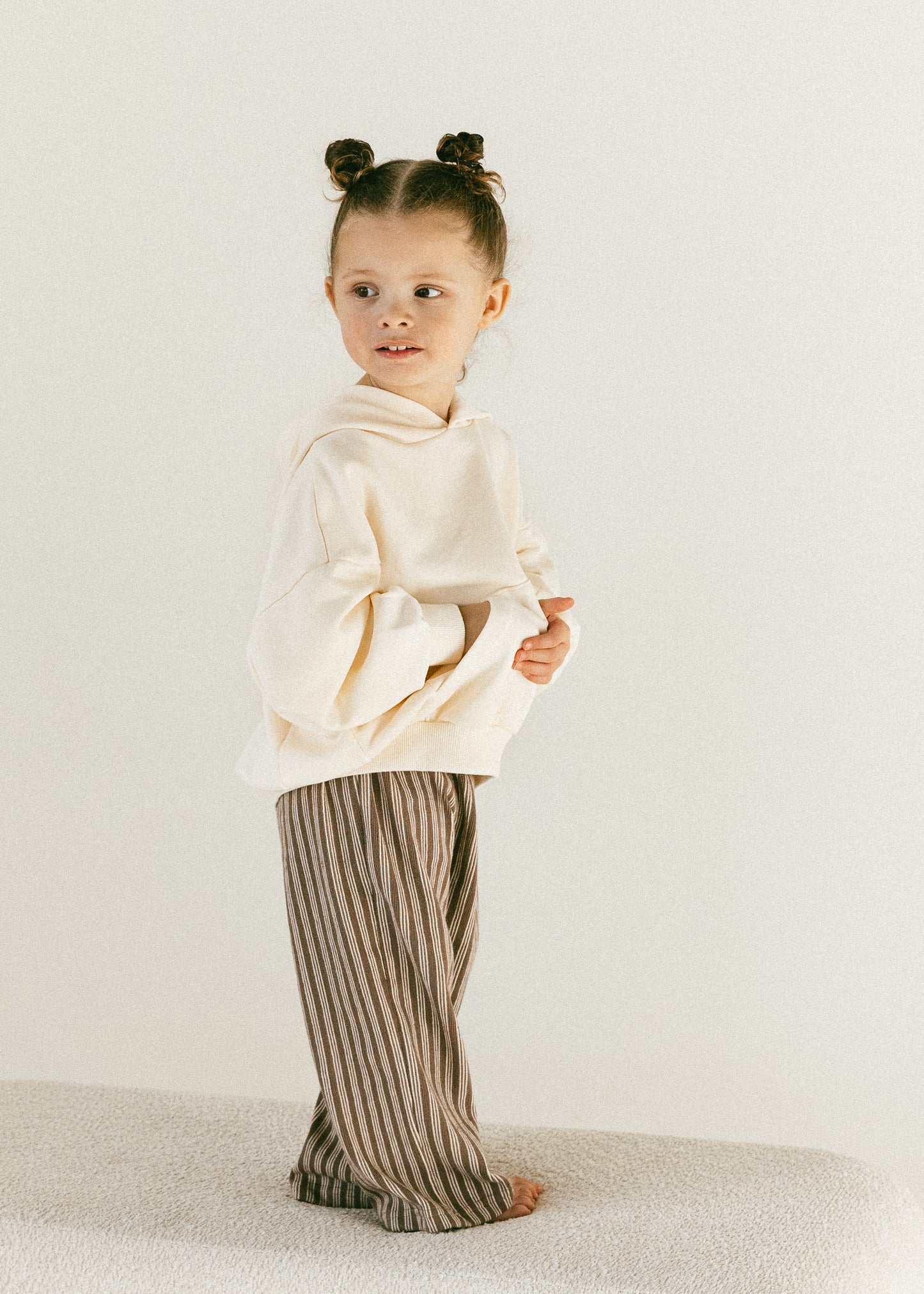 Striped Terry Pants- Brown