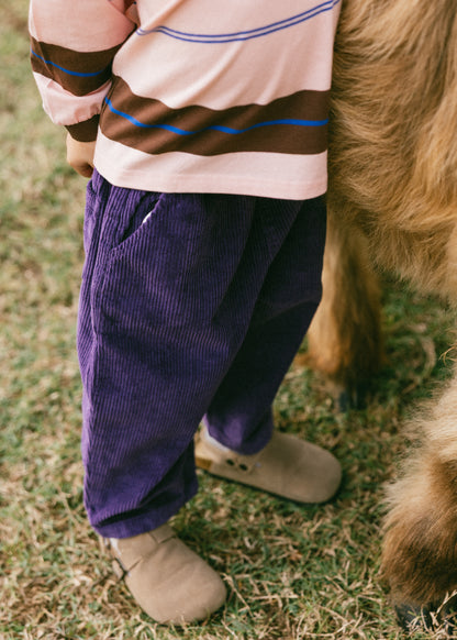 Baggy Cord Pants- Purple