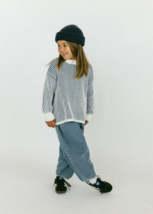 Fitted Knit- Blue