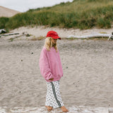 Polka Dot Racer Pants - White