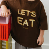 Graphic Tee- Let's Eat- Brown