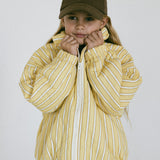 Striped Cotton Bomber- Yellow