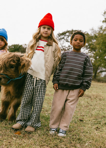 Flannel Gingham Pants- B&W