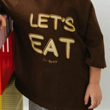 Graphic Tee- Let's Eat- Brown