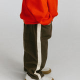 Side Stripe Pants- Brown