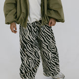 Retro Baggy Pants- Vintage Zebra