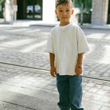 Varsity V-Neck Tee- Gray Melange