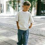 Varsity V-Neck Tee- Gray Melange