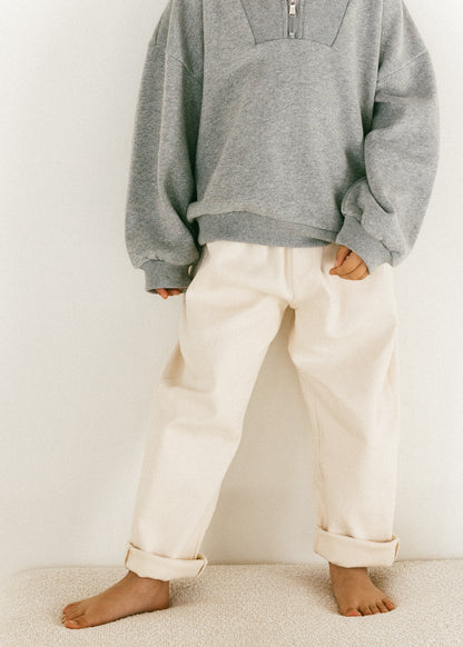 Relaxed Trousers- Beige
