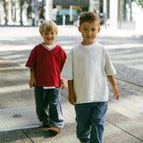 Varsity V-Neck Tee- Gray Melange