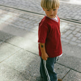 Varsity V-Neck Tee- Maroon