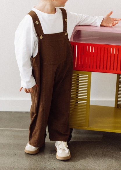 Oversized Overalls- Brown