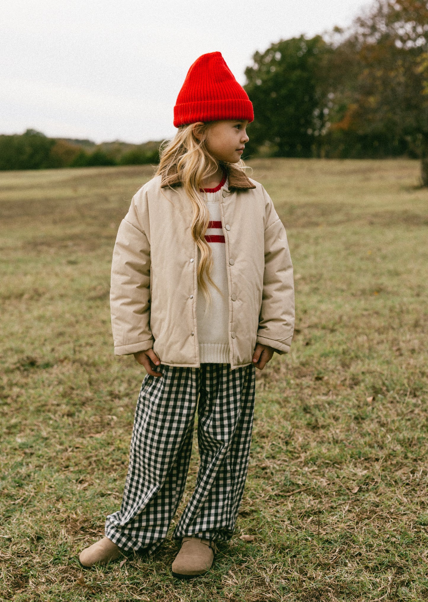 Flannel Gingham Pants- B&W