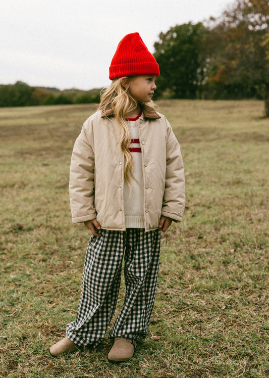 Flannel Gingham Pants- B&W