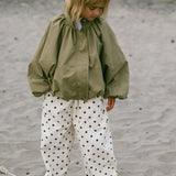 Retro Twill Pants- Polka Dot- Ivory