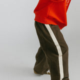 Side Stripe Pants- Brown