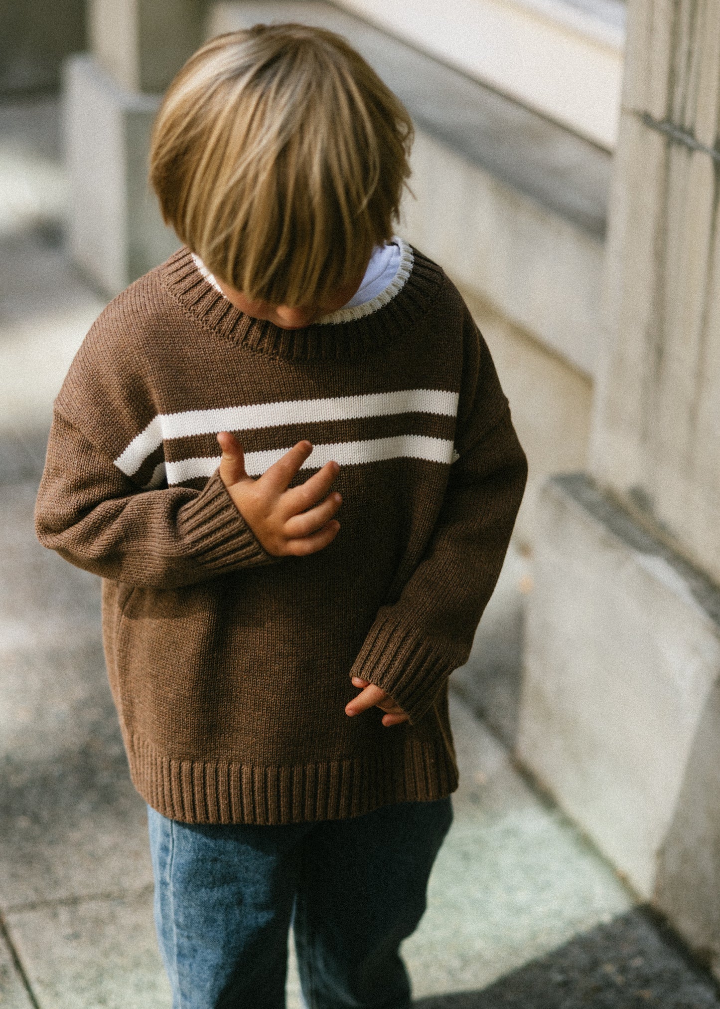 Double Stripe Knit- Mocha