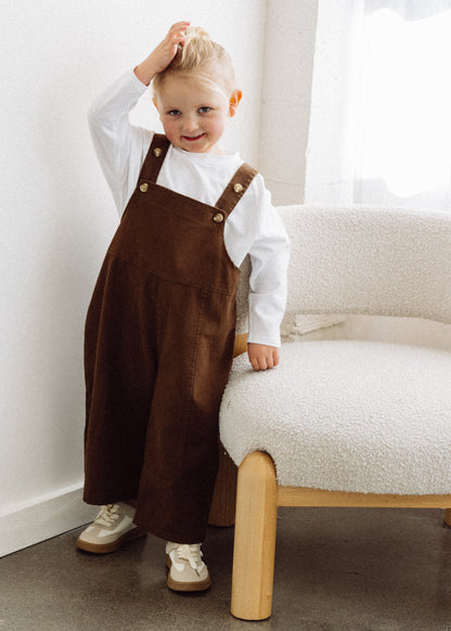 Oversized Overalls- Brown