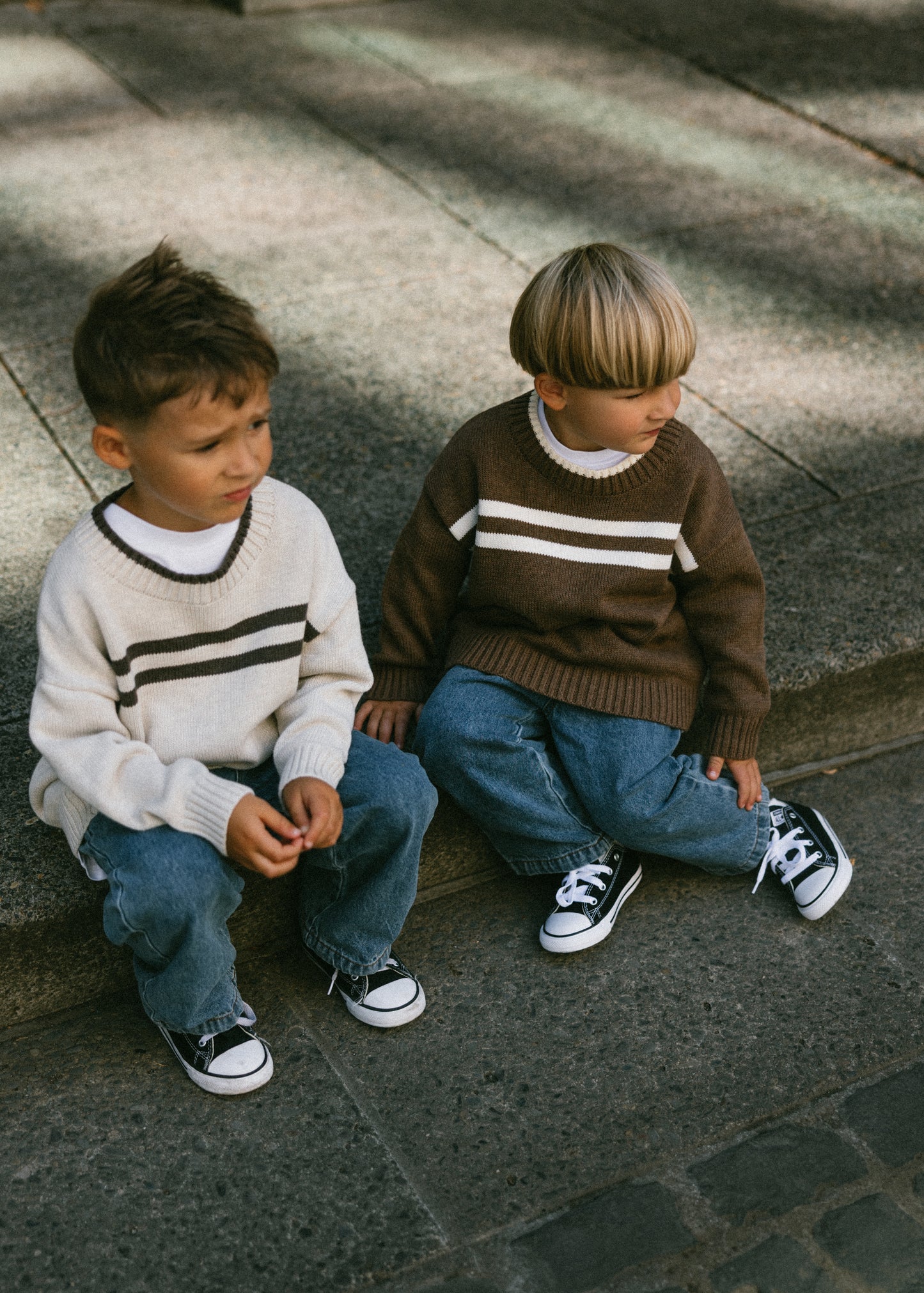 Double Stripe Knit- Oat