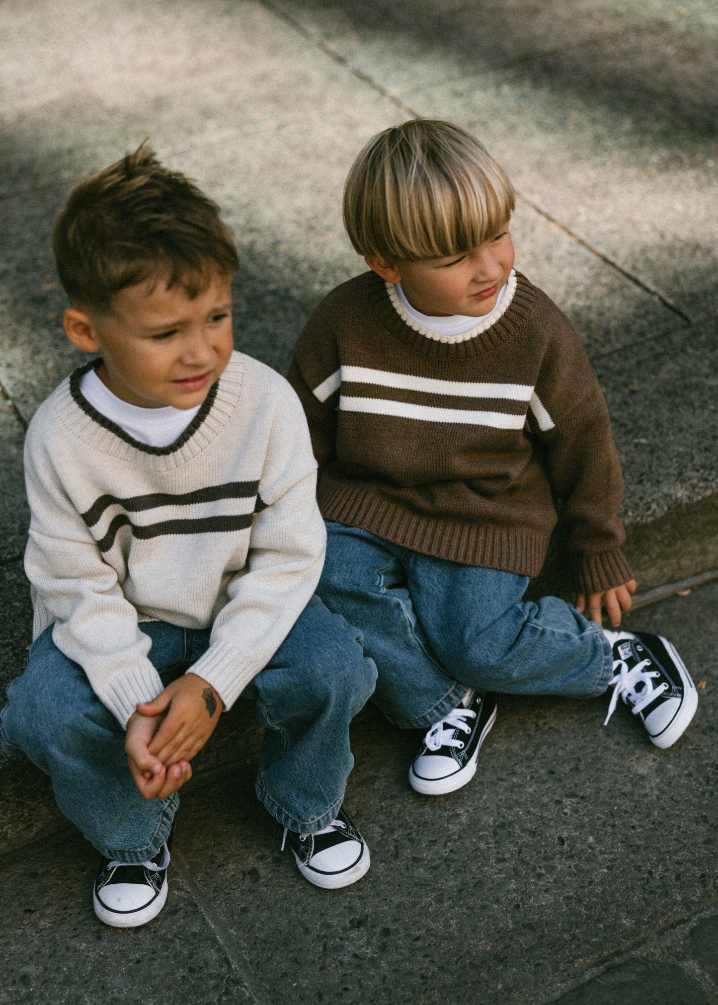 Double Stripe Knit- Mocha