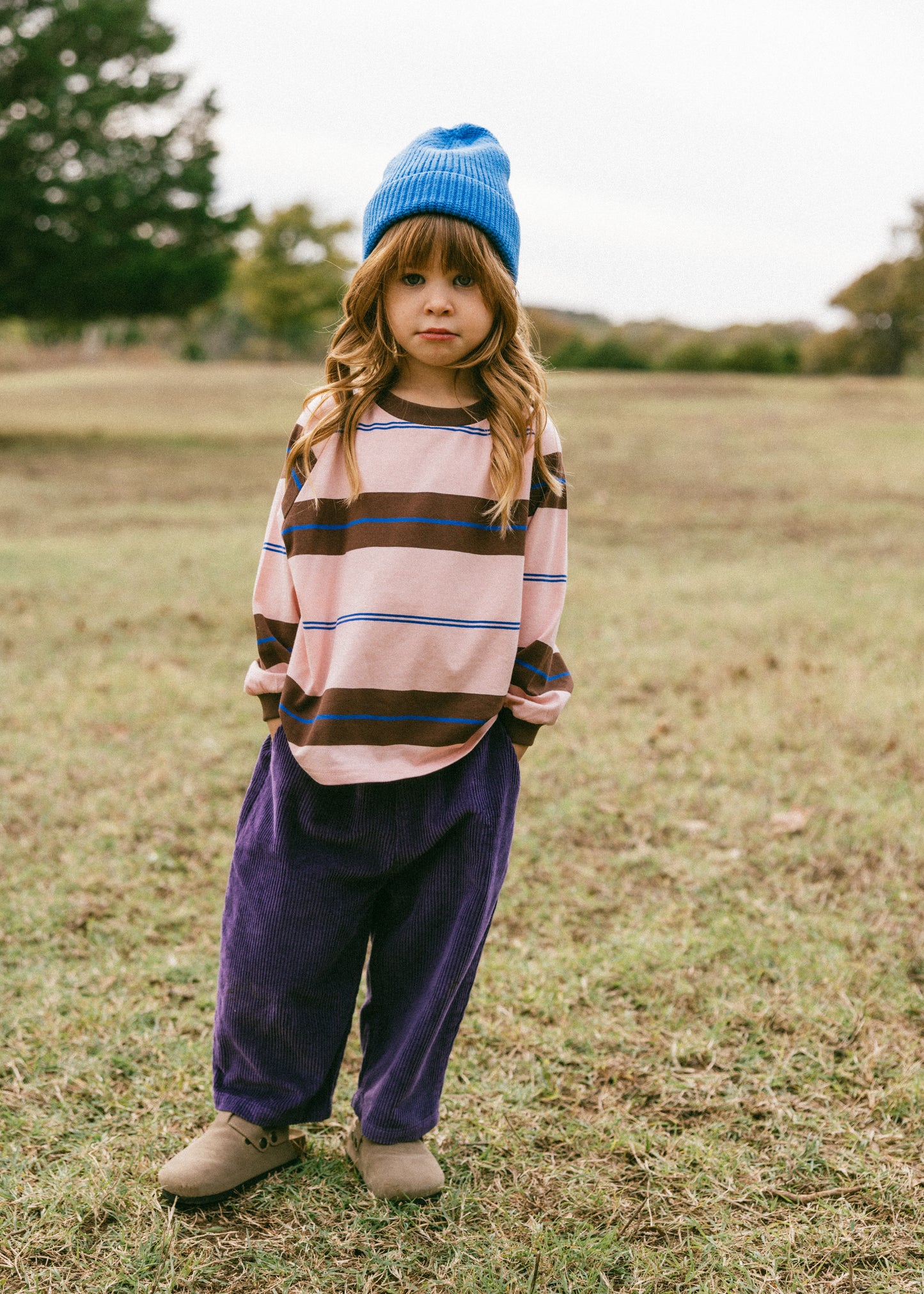 Baggy Cord Pants- Purple