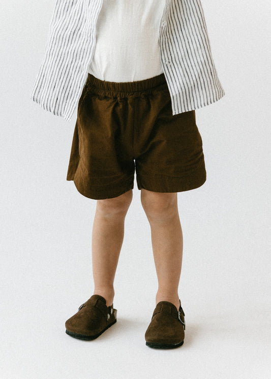 Cotton Shorts- Brown