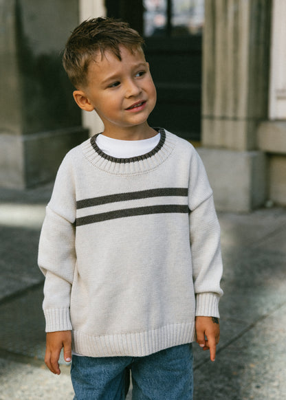 Double Stripe Knit- Oat