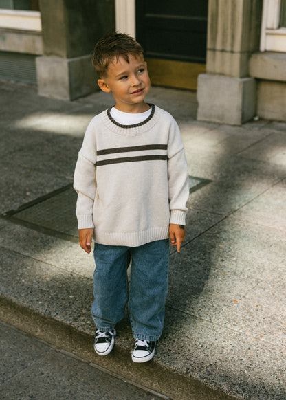 Double Stripe Knit- Oat