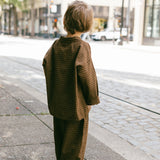 Grid Trousers- Brown