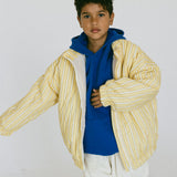 Striped Cotton Bomber- Yellow