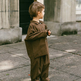 Grid Trousers- Brown